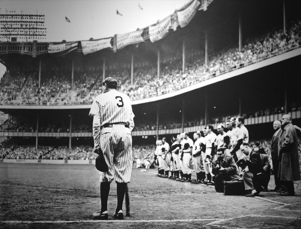 Babe Ruth at home plate